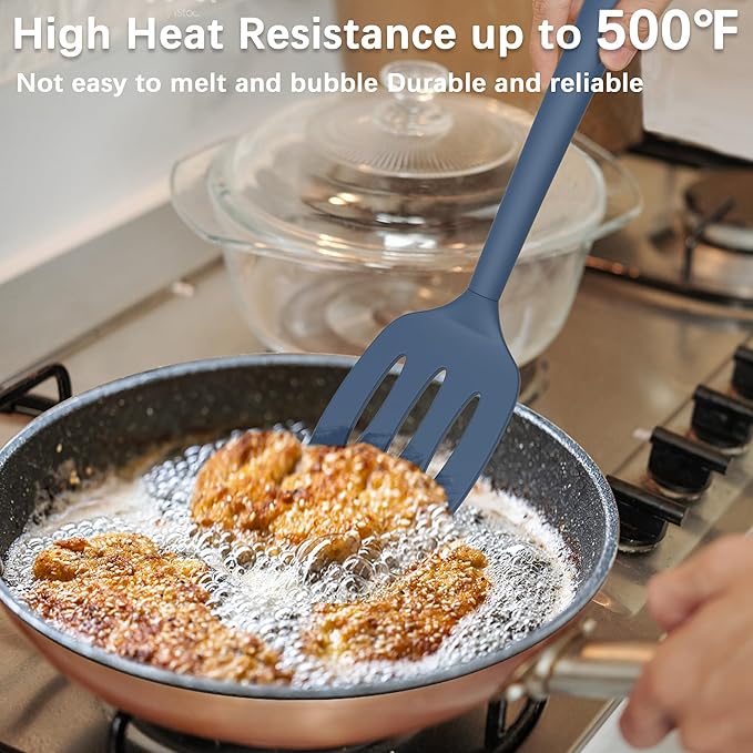 Coukre 2 Pack Silicone Spatula Set,High Heat Resistant, BPA-Free