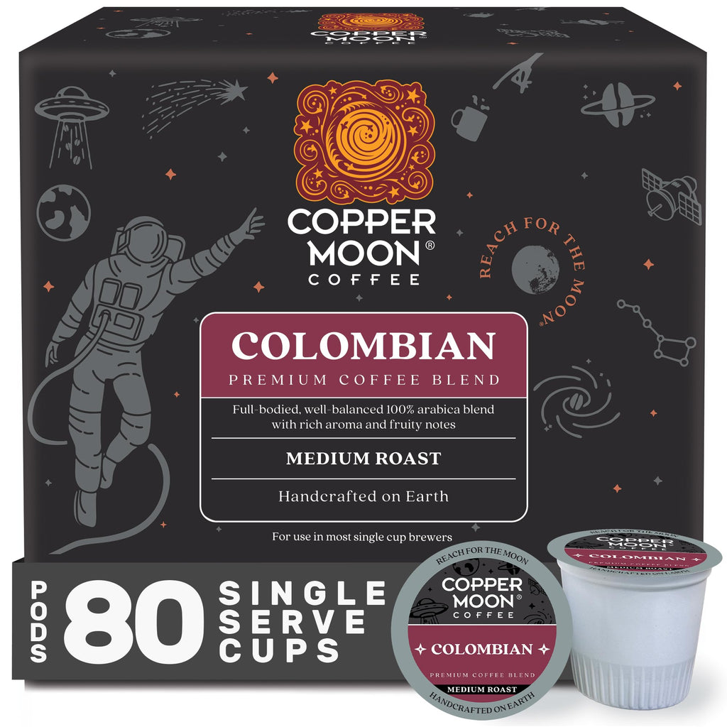 Copper Moon K-Cup Coffee Pods, Medium Roast, Colombian Blend, 80 Count