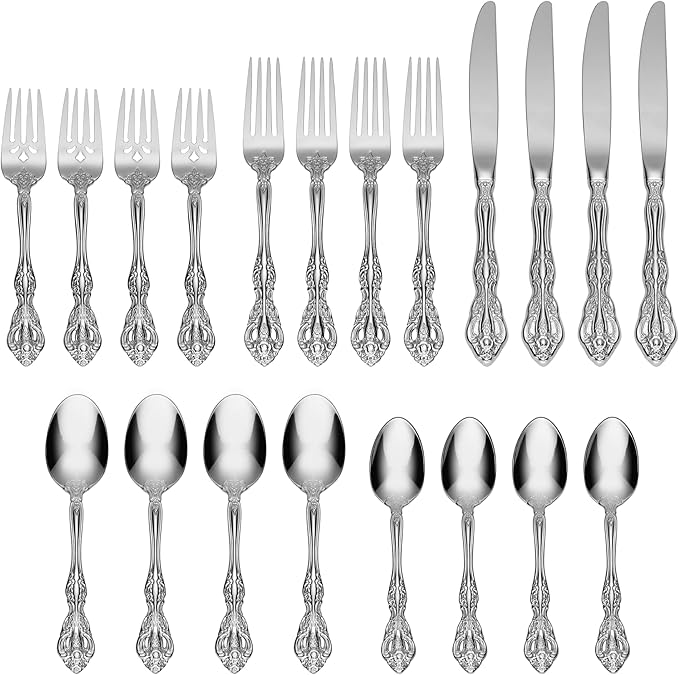 Oneida Michelangelo 20-Piece 18/10 Silverware Set for 4, Flatware