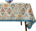 ISAENNE Designer Elegant Linen Rectangular Tablecloth,118"x67"-Floralsea A