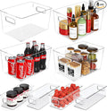 SKTKSE Clear Plastic Storage Bins 8 Pack - Pantry Organizers and Storage, Fridge Organizer Containers for Kitchen, Cabinet, Freezer, Bathroom, Clost, Home Organization