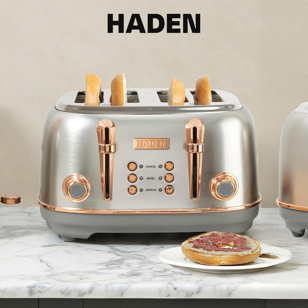 Haden Heritage 4 Slice Wide Slot Stainless Steel Toaster