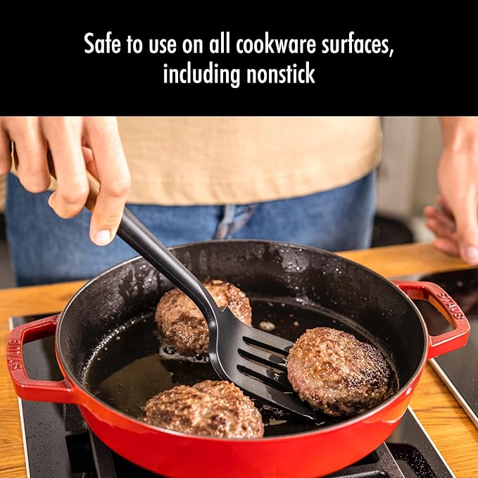 Staub Silicone Spatula, Cooking Utensil, Non-Stick, Black