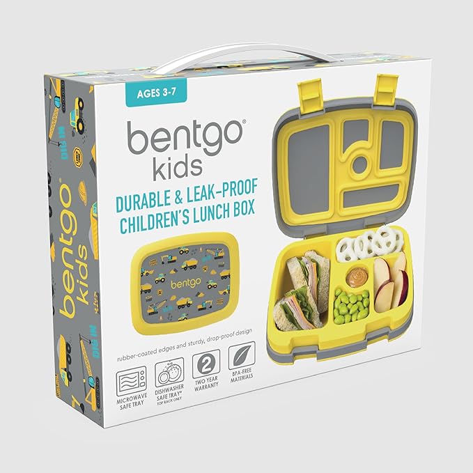 Bentgo Kids Prints Leak-Proof 5-Compartment Bento-Style Kids Lunch Box