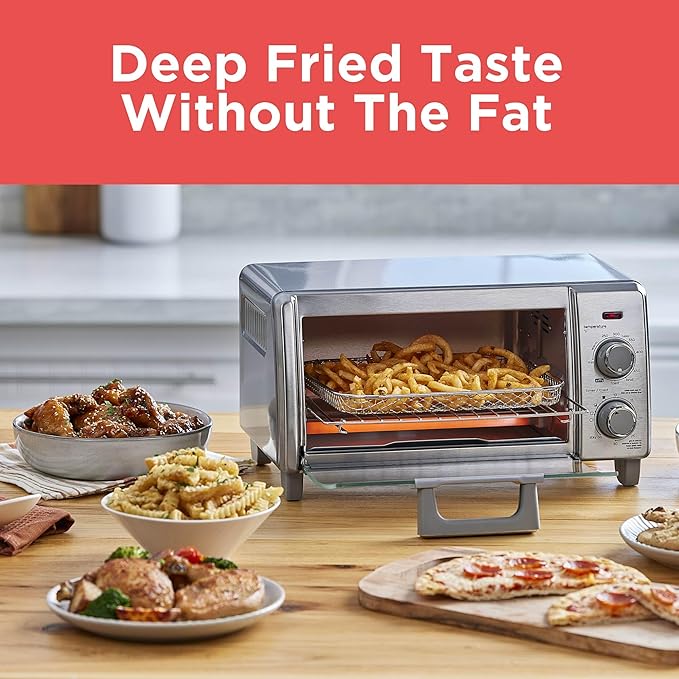 BLACK+DECKER 4-Slice Air Fry Toaster Oven, 5-in-1 Countertop Oven