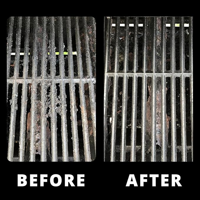 Grill Rescue BBQ Replaceable Scraper Cleaning Head, [Rescue-Upgraded], Bristle Free Grill Brush, Durable and Unique Scraper Tools for Cast Iron or Stainless-Steel Grates, Barbecue Cleaner (Rescue Pro)