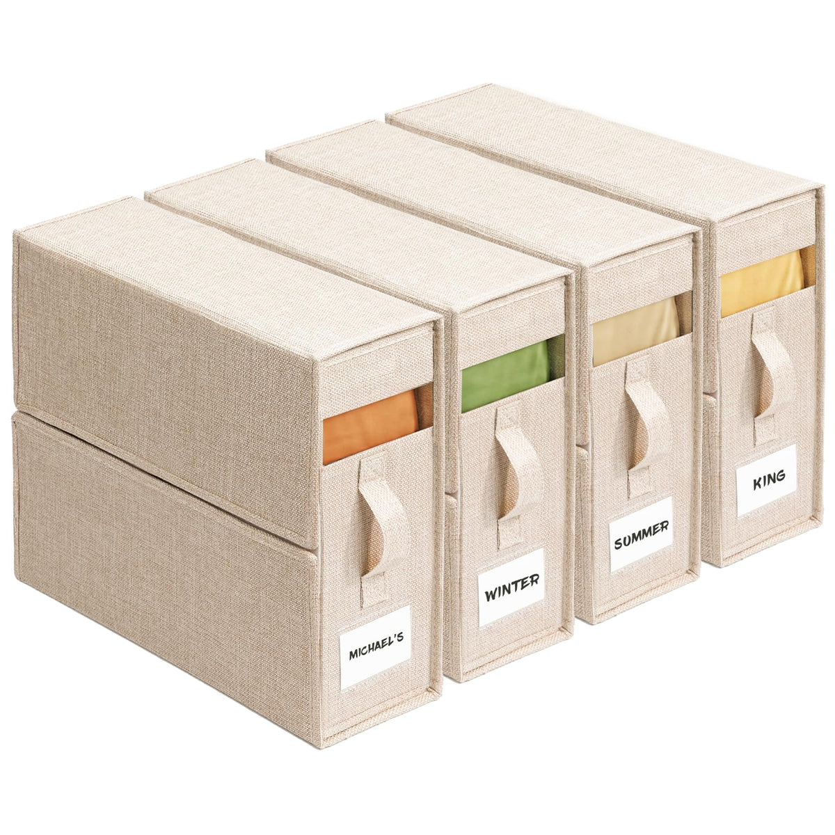 ZenStorage Sheet Organizers and Storage for Linen Closet, 6Pack Grey
