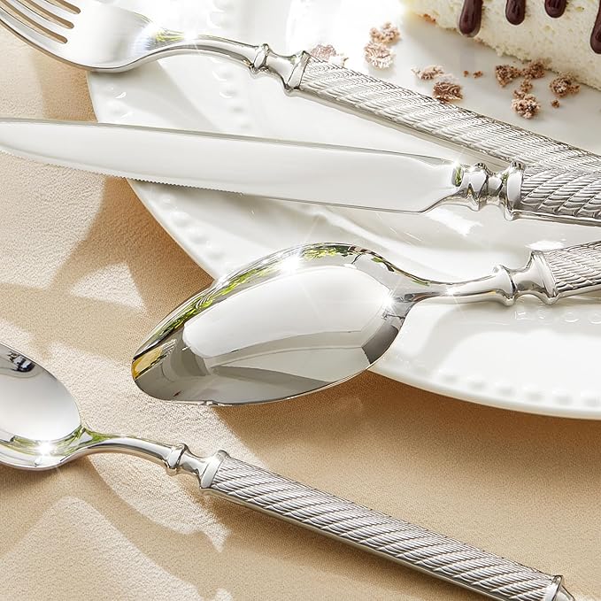 Silverware Set for 6, 30 Piece Flatware Set, 18/10 Stainless Steel