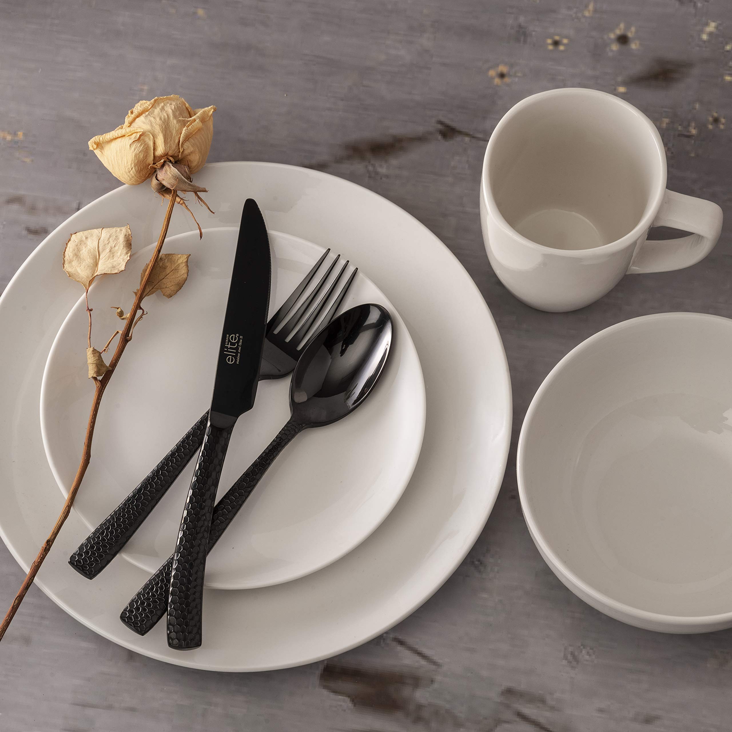 Gibson Home Ogalla 30-Piece Dinnerware Set – Porcelain, Chip & Scratch Resistant, White - Service for 6