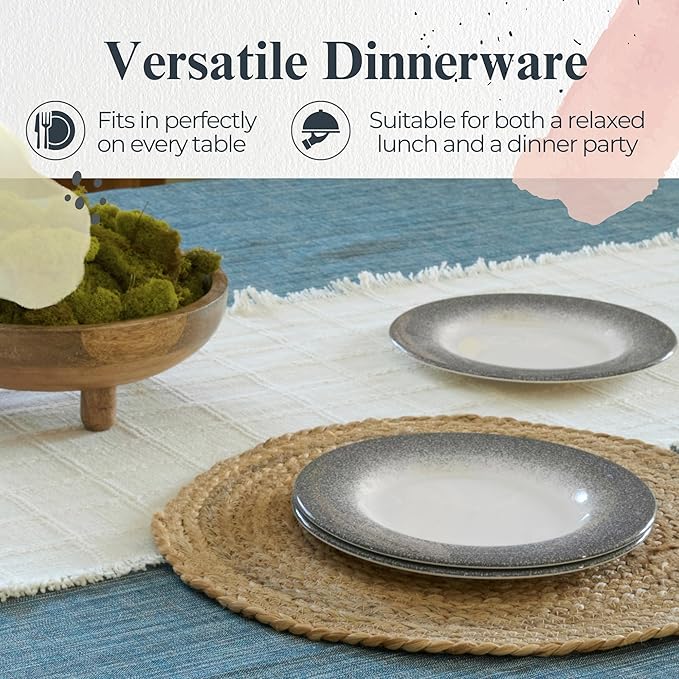 Portmeirion Potter's Mist Salad Plate - Grey, Set of 4
