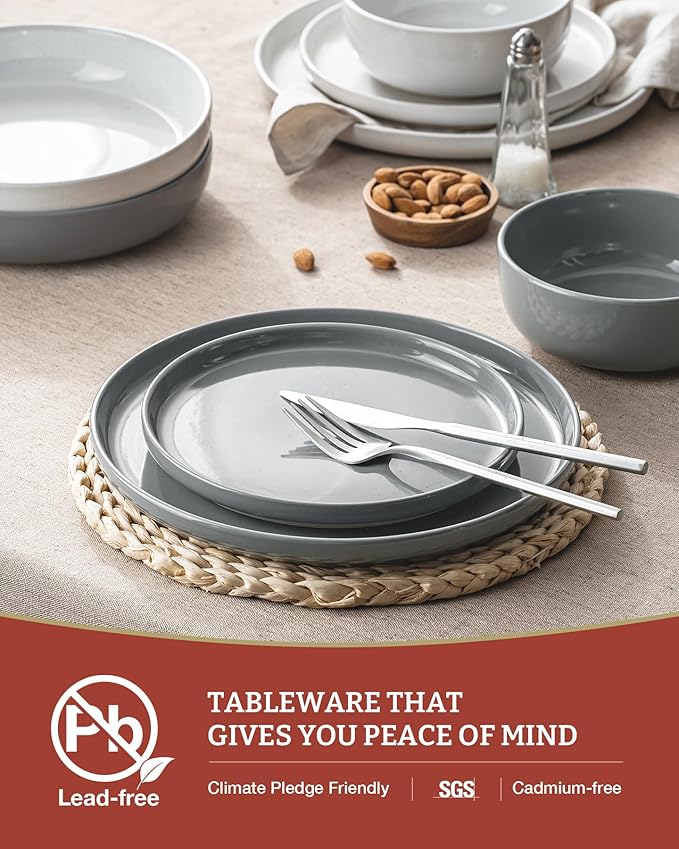 Famiware Milkyway 24-Piece Stoneware Dinnerware Set, Multi-color
