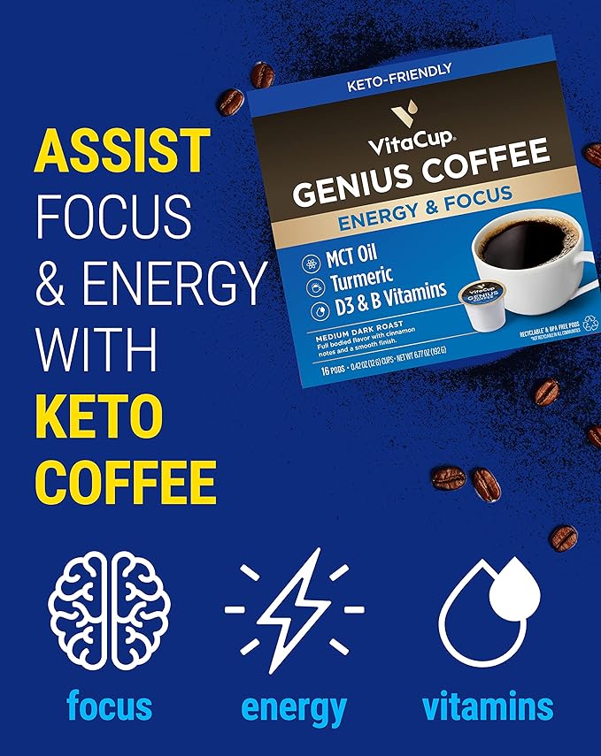 VitaCup Functiona Wellness Coffee Pods Variety Pack, 40ct