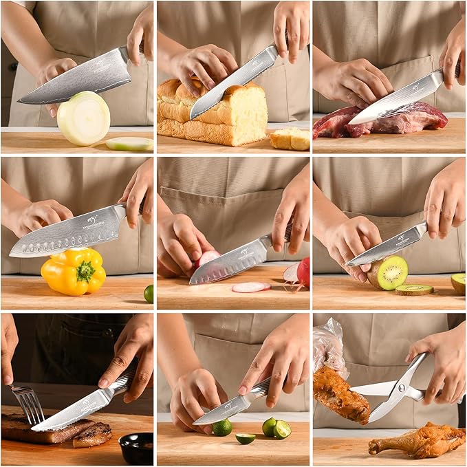 NANFANG BROTHERS® 16-Piece VG10 Damascus Knife Set