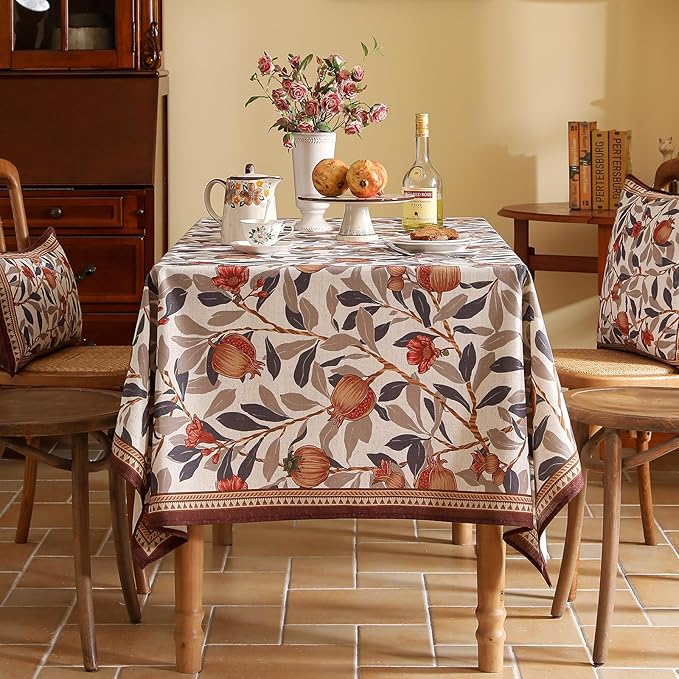 patdrea Vintage French Linen Tablecloth,Square,67"x67"