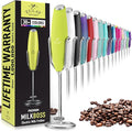 Zulay Kitchen Milk Frother Wand – High-Speed Handheld Frother with Upgraded Stand – Electric Foam Maker with Stainless Steel Whisk