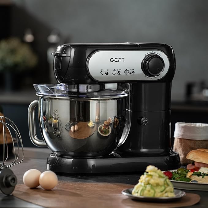 GEFT Stand Mixer, 3.5QT&6QT Bowls Mixers Kitchen Electric Stand Mixer Black