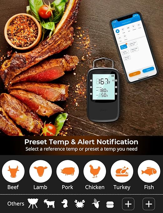 Govee Bluetooth Meat Thermometer Digital with Smart App Timer and Alerts