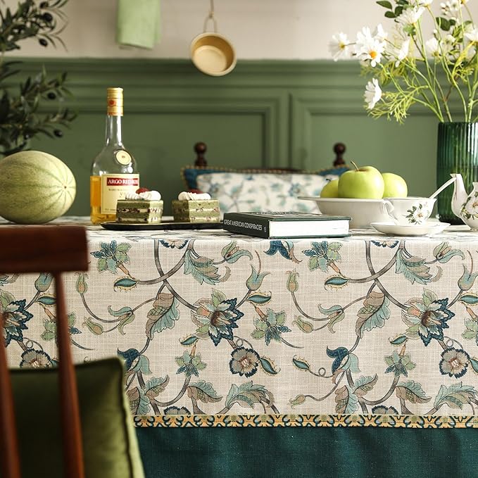 patdrea Vintage French Linen Tablecloth,Rectangular,94"x63"-Noah
