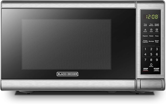 BLACK+DECKER Countertop Microwave Oven, 0.7 Cu.Ft, 700W, Stainless Steel