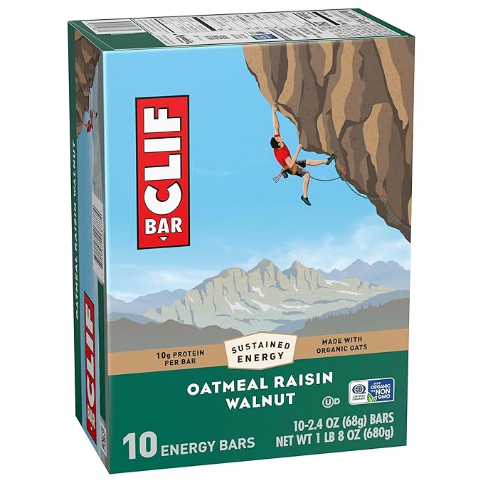 CLIF BAR Protein Energy Bars, Oatmeal Raisin Walnut, 10ct