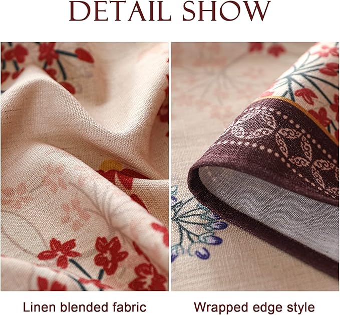 patdrea Vintage French Linen Tablecloth,Rectangular,110"x63"-NewMari