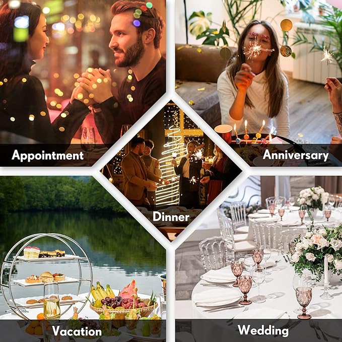 Patelai Serving Utensils Set Include Stainless Steel Large Spoons Slotted Spoons Forks Tongs Soup Ladle and Pie Server for Parties Buffet Catering, Dishwasher Safe(Gold,10 Pieces)