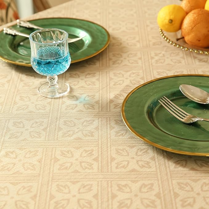 patdrea Designer French Linen Tablecloth,Rectangular,110"x63"-Fram