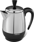 Farberware 12-Cup Stainless Steel Coffee Percolator, Automatic Keep Warm
