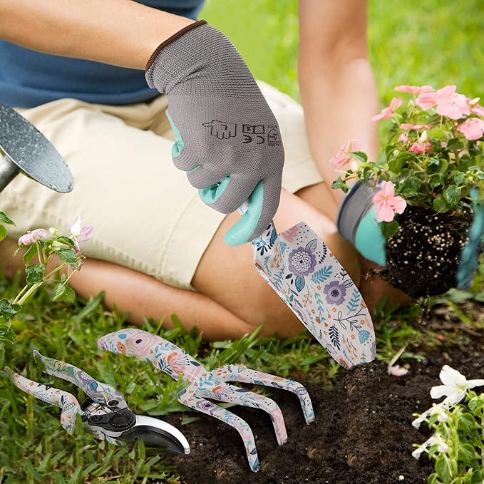 WORKPRO Aluminum Garden Tool Set, 4PCS Heavy Duty Hand Garden Tools