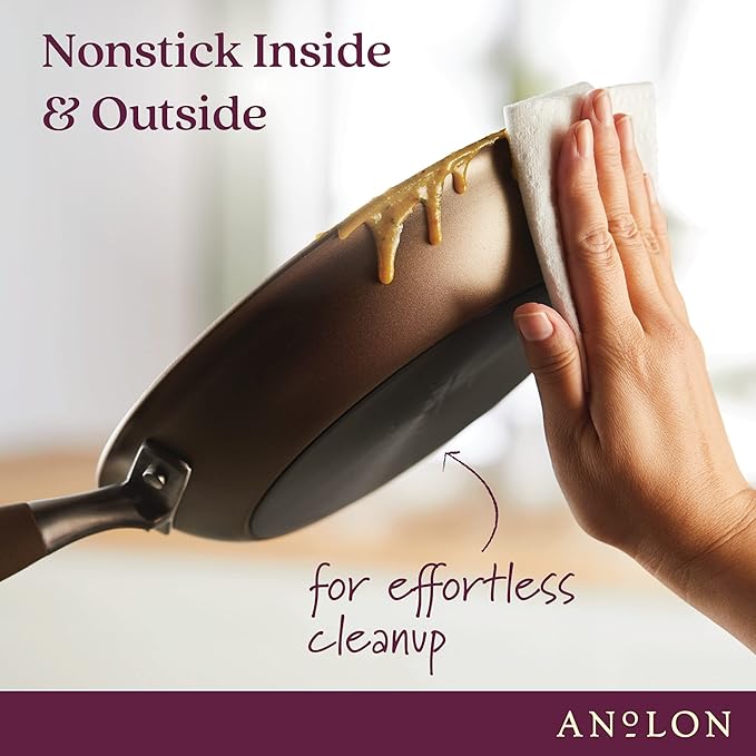 Anolon Advanced Home Hard-Anodized Nonstick Open Stock Cookware (8.5 Qt. Wide Stockpot, Bronze)