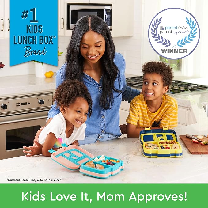 Bentgo Kids Prints Leak-Proof 5-Compartment Bento-Style Kids Lunch Box