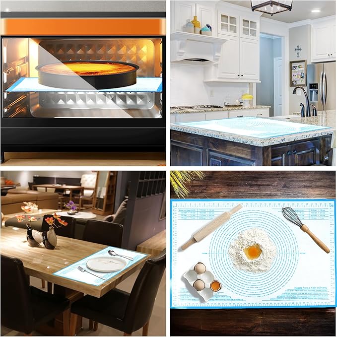 Silicone Pastry Mat 36x24 Inch Dough Mat for Baking Suitability