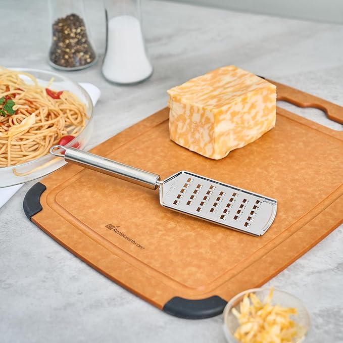 Restaurantware Stainless Steel Coarse Cheese Grater - 6 Pack - German Standard Lemon Zester with Ergonomic Handle, Sharp Blades, Dishwasher Safe - Handheld Kitchen Grater for Parmesan, Garlic, Ginger