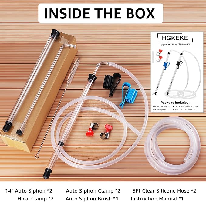 Hgkeke 3/8" Auto Siphon Beer Bottle Siphon Pump for Gallon Jugs