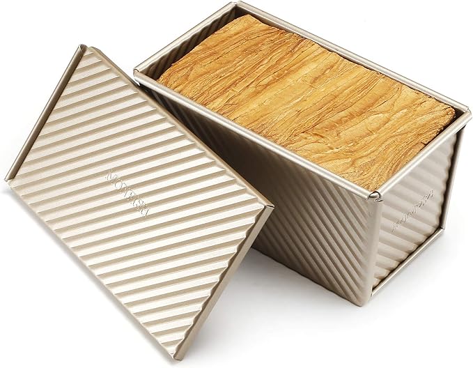Monfish Pullman Loaf Pan w Lid 1lb, 8.5x4.75x4.5
