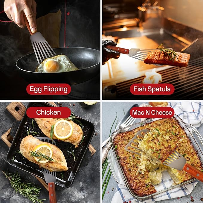 Rifsa Fish Spatula, Slotted Stainless Steel Fish Turner