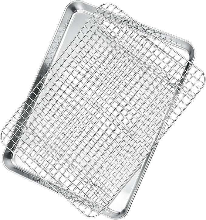 P&P CHEF 17.5 Inch Baking Sheet Pan and Cooking Rack - 2 Pieces