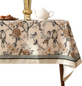 ISAENNE Designer Vintage Linen Tablecloth Rectangular,94"x63"-Murad A