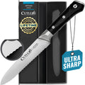 Cutluxe Serrated Tomato Knife – 5" Kitchen Utility Knife for Vegetables