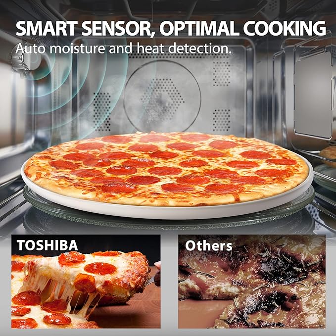 TOSHIBA 4-in-1 Countertop Microwave Oven with Air Fryer, 1.5 Cu.Ft, 1000W