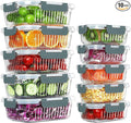 KOMUEE 10 Packs Glass Meal Prep Containers with Lids, Glass Food Storage Containers Set, Airtight Lunch Containers, Microwave, Oven, Freezer and Dishwasher Safe