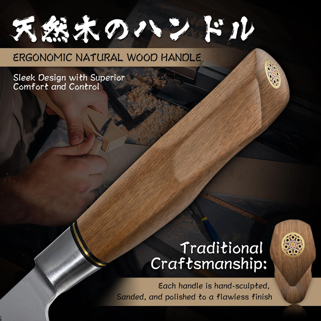 Purple Dragon Knife Set, 3Pcs Kitchen Knives Set - Santoku Knife