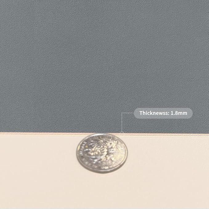 Zinkooat Table Pad for Dining Room Table - Can Be Used On Both Sides Waterproof and Easy to Clean Good Flatness Used for Dining Table(Off White+Light Gray 44x72)