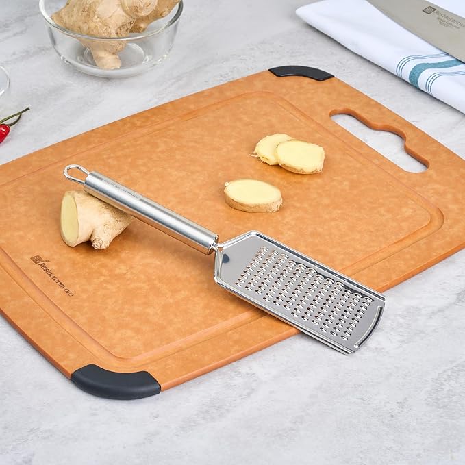 Restaurantware Stainless Steel Fine Cheese Grater - 6 Pack - German Standard Lemon Zester with Ergonomic Handle, Sharp Blades, Dishwasher Safe - Handheld Kitchen Grater for Parmesan, Garlic, Ginger