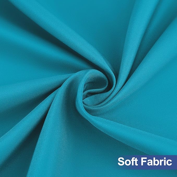 homing Rectangle Table Cloth Cover, Water-Resistant Polyester Elastic Fitted Tablecloth, Fits for 4 Foot Folding Tables, Washable Table Protector for Picnic, Camping, Outdoor (Teal, 24" x 48")