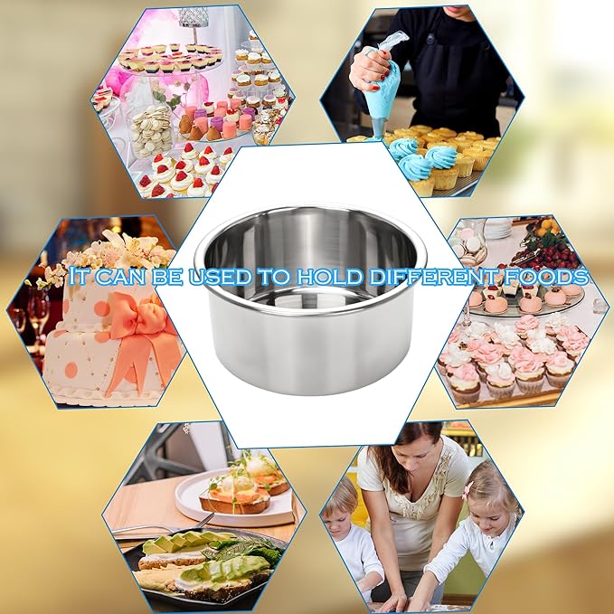 Norcoin 9 Pack 4 Inch Cake Pan Set with 100 Easy Lift Paper Liners Mini Round Cake Pan Stainless Steel Baking Pans for Oven Birthday Wedding Party Dishwasher Safe