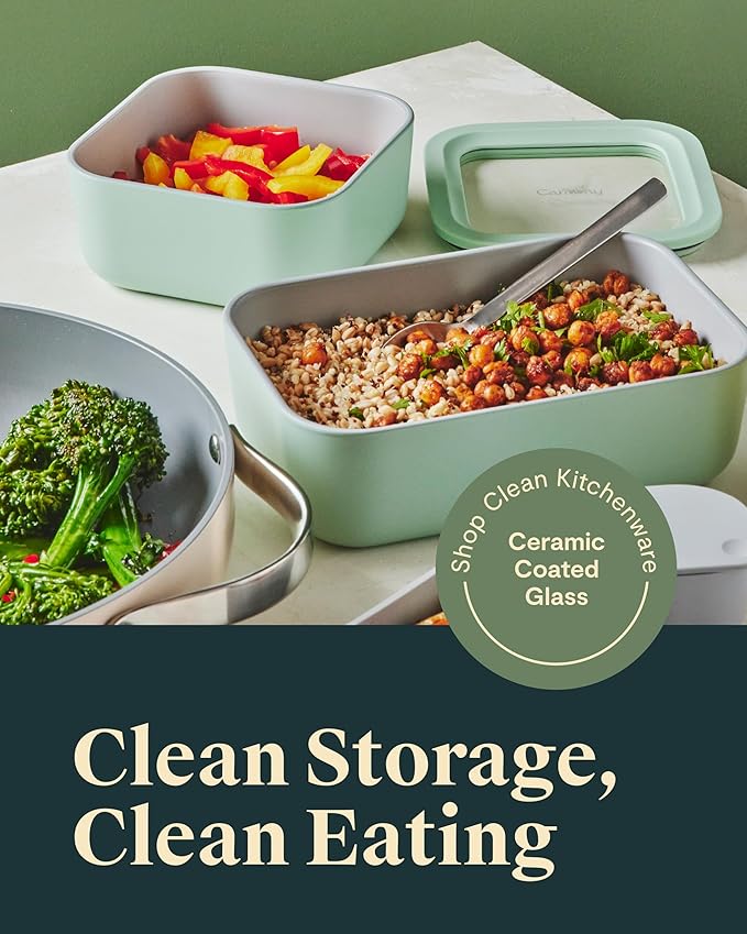 Caraway Glass Food Storage Container with Lid