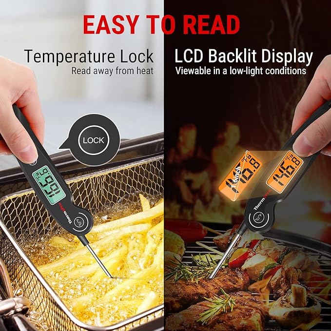 TempPro TempSwift Instant Read Meat Thermometer for Cooking