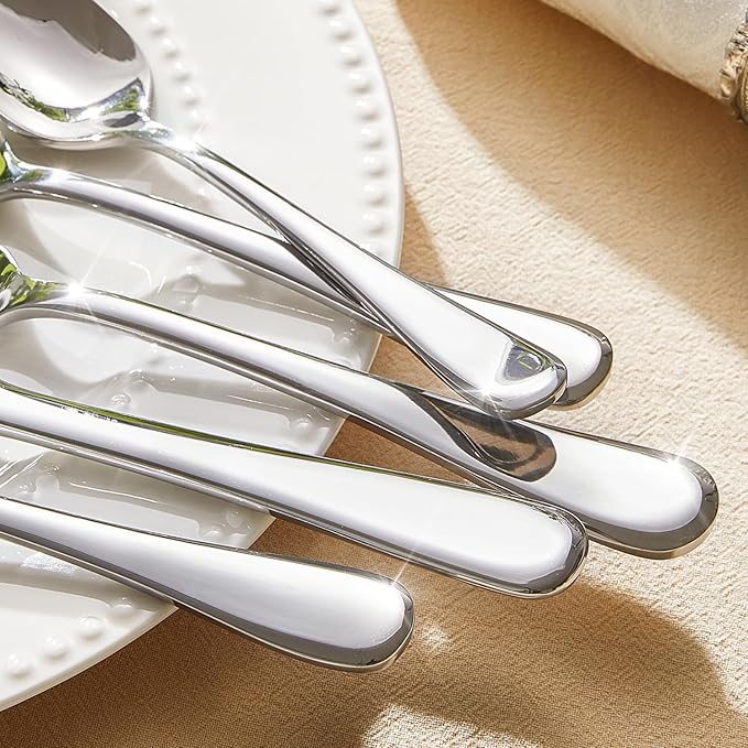 Silverware Set for 6, 30 Piece Stainless Steel Flatware Cutlery Utensil Set