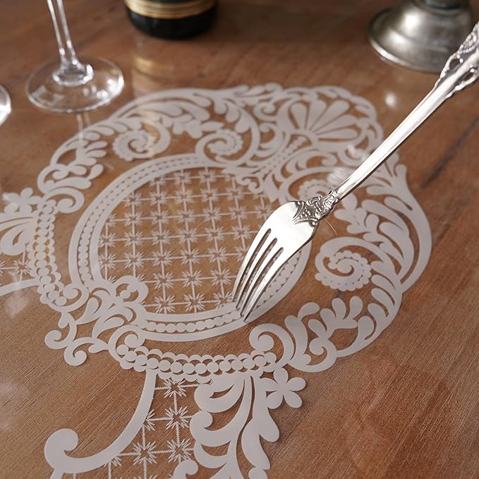 Artbloss Clear Table Cover Protector Vinyl Oil Spill Table Cloth, 60" x 84"